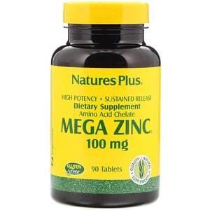 Nature's Plus, Mega Zinc, 100 mg, 90 Tablets - HealthCentralUSA