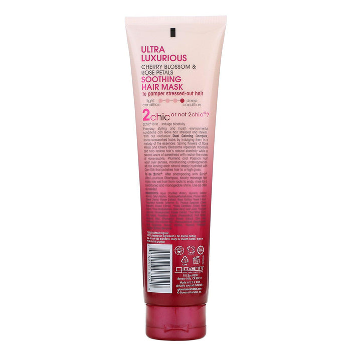 Giovanni, 2chic, Ultra-Luxurious Soothing Hair Mask, Cherry Blossom + Rose Petals, 5.1 fl oz (150 ml) - HealthCentralUSA