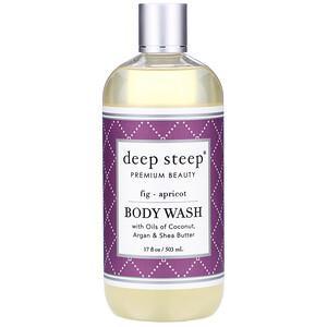 Deep Steep, Body Wash, Fig - Apricot, 17 fl oz (503 ml) - HealthCentralUSA
