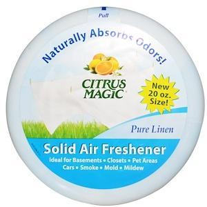 Citrus Magic, Solid Air Freshener, Pure Linen, 20 oz (566 g) - HealthCentralUSA
