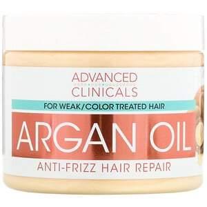 Advanced Clinicals, Argan Oil, Anti-Frizz Hair Repair, 12 fl oz (355 ml) - HealthCentralUSA