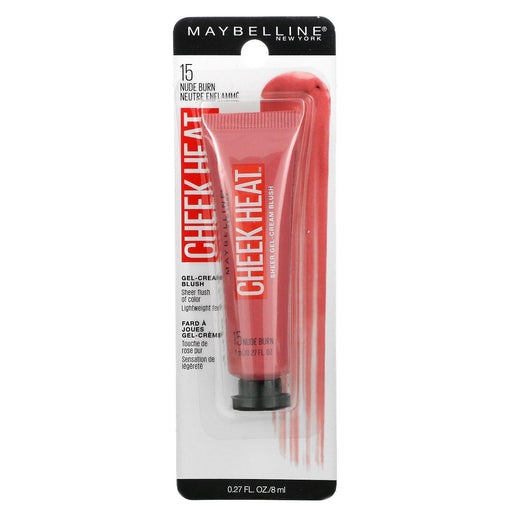 Maybelline, Cheek Heat, Gel-Cream Brush, Nude Burn, 0.27 fl oz (8 ml) - HealthCentralUSA
