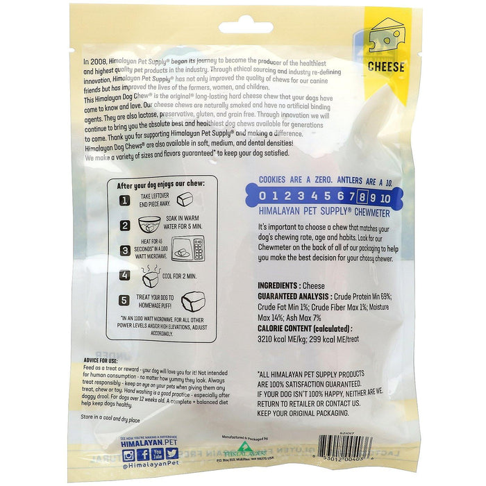 Himalayan Pet Supply, Himalayan Dog Chew, Hard, For Dogs 65 lbs & Under, Cheese, 9.9 oz (280 g) - HealthCentralUSA
