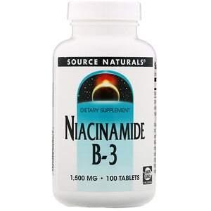 Source Naturals, Niacinamide B-3, 1,500 mg, 100 Tablets - HealthCentralUSA
