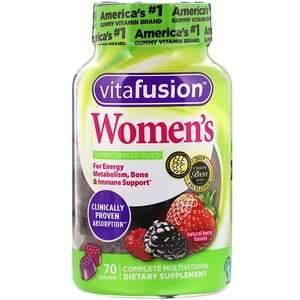 VitaFusion, Women's Complete Multivitamin, Natural Berry Flavors, 70 Gummies - HealthCentralUSA