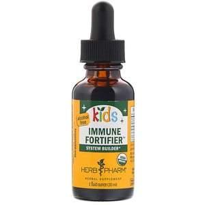 Herb Pharm, Kid's Immune Fortifier, System Builder, Alcohol Free, 1 fl oz (30 ml) - HealthCentralUSA