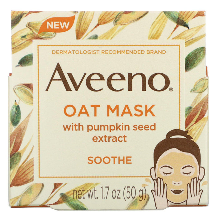 Aveeno, Oat Beauty Mask with Pumpkin Seed Extract, Soothe, 1.7 oz (50 g) - HealthCentralUSA
