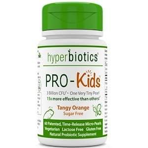 Hyperbiotics, PRO-Kids, Sugar Free, Tangy Orange, 60 Micro-Pearls - HealthCentralUSA
