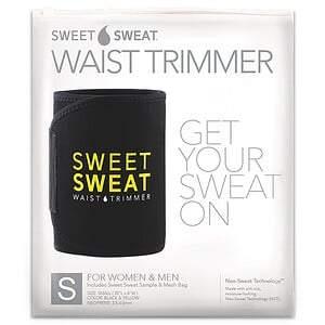 Sports Research, Sweet Sweat Waist Trimmer, Small, Black & Yellow, 1 Belt - HealthCentralUSA