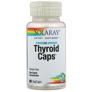 Solaray, Freeze Dried Thyroid Caps, 60 Capsules - HealthCentralUSA