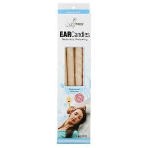 Wally's Natural, Professional Collection, Paraffin Ear Candles, Unscented, 4 Pack - HealthCentralUSA