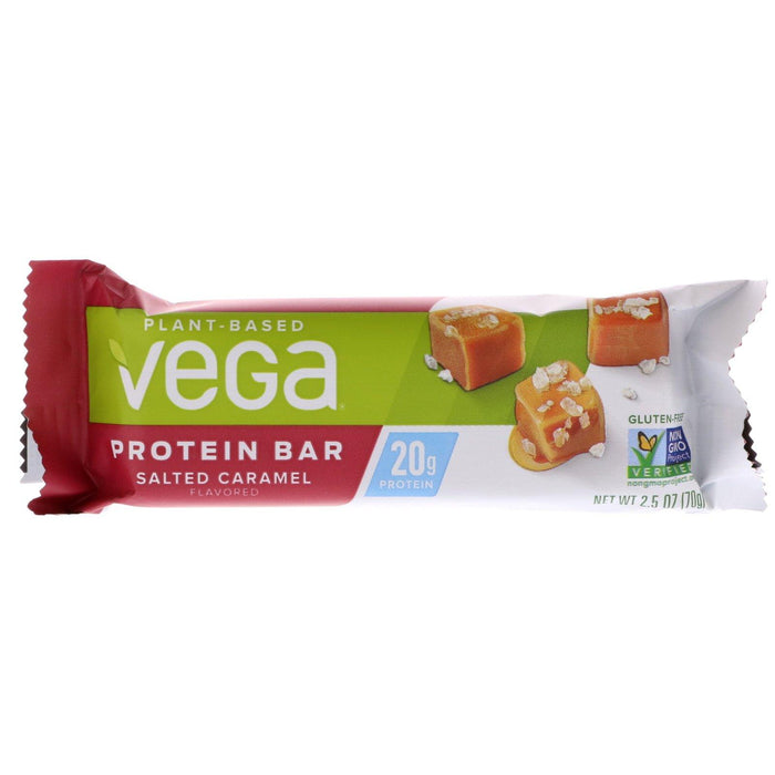 Vega, Protein Bar, Salted Caramel, 12 Bars, 2.5 oz (70 g) Each - HealthCentralUSA