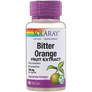 Solaray, Bitter Orange Fruit Extract, 120 mg, 60 VegCaps - HealthCentralUSA