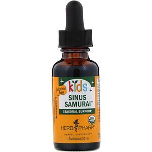 Herb Pharm, Kid's Sinus Samurai, Alcohol Free, 1 fl oz (30 ml) - HealthCentralUSA