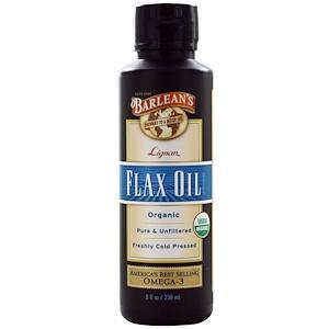 Barlean's, Organic Lignan Flax Oil, 8 fl oz (236 ml) - HealthCentralUSA