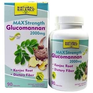 Natural Balance, Glucomannan, Maximum Strength, 666 mg, 90 Capsules - HealthCentralUSA