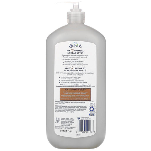 St. Ives, Soothing Body Wash, Oatmeal & Shea Butter, 32 fl oz (946 ml) - HealthCentralUSA