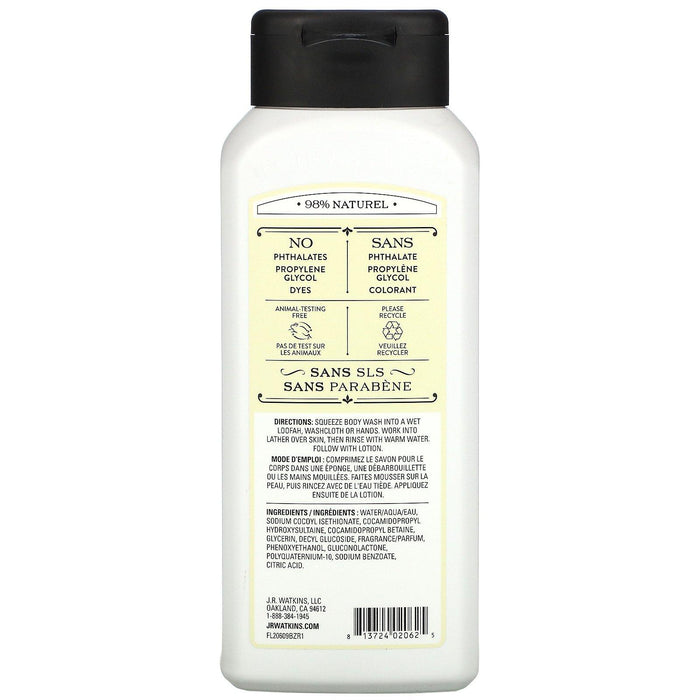 J R Watkins, Body Wash, Coconut & Honey, 18 fl oz (532 ml) - HealthCentralUSA