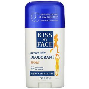 Kiss My Face, Active Life Deodorant, Sport, 2.48 oz (70 g) - HealthCentralUSA