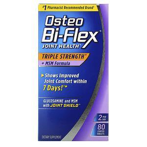 Osteo Bi-Flex, Joint Health, Triple Strength + MSM Formula, 80 Coated Tablets - HealthCentralUSA