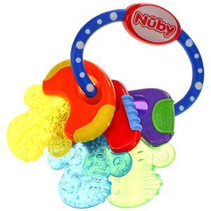 Nuby, Soothing Teether, IcyBite Keys, 3+ Months, Blue, 1 Teether - HealthCentralUSA
