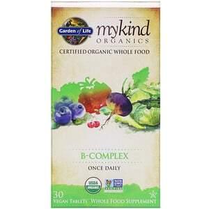 Garden of Life, MyKind Organics, B-Complex, 30 Vegan Tablets - HealthCentralUSA