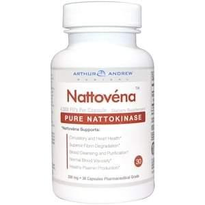Arthur Andrew Medical, Nattovena, Pure Nattokinase, 200 mg, 30 Capsules - HealthCentralUSA