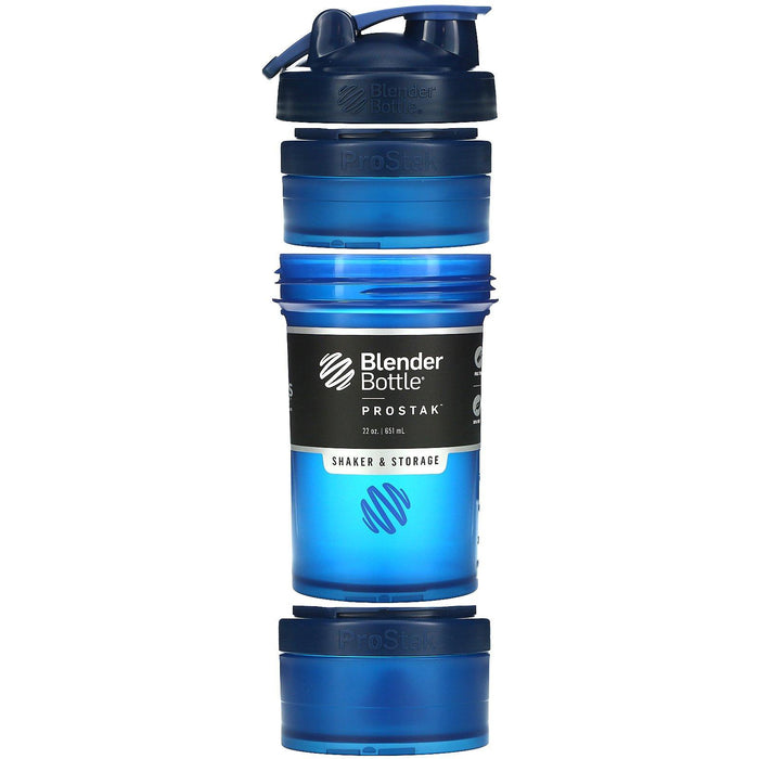 Blender Bottle, ProStak, Navy, 22 oz (651 ml) - HealthCentralUSA