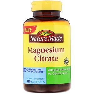 Nature Made, Magnesium Citrate, 120 Softgels - HealthCentralUSA
