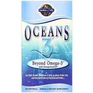 Garden of Life, Oceans 3, Beyond Omega-3 with OmegaXanthin, 60 Softgels - HealthCentralUSA