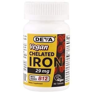 Deva, Vegan, Chelated Iron, 29 mg, 90 Tablets - HealthCentralUSA