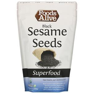 Foods Alive, Superfood, Organic Black Sesame Seeds, 12 oz (338 g) - HealthCentralUSA