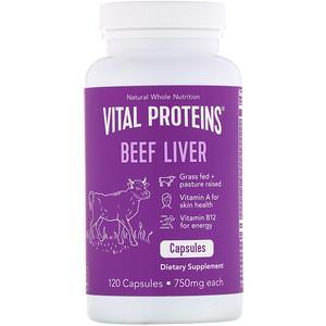 Vital Proteins, Beef Liver, 750 mg, 120 Capsules - HealthCentralUSA