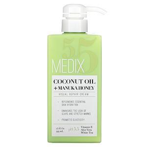 Medix 5.5, Coconut Oil + Manuka Honey, Visual Repair Cream, 15 fl oz (444 ml) - HealthCentralUSA