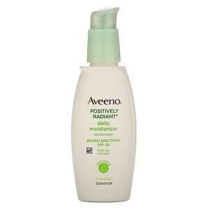 Aveeno, Active Naturals, Positively Radiant, Daily Moisturizer, SPF 30, 2.5 fl oz (75 ml) - HealthCentralUSA