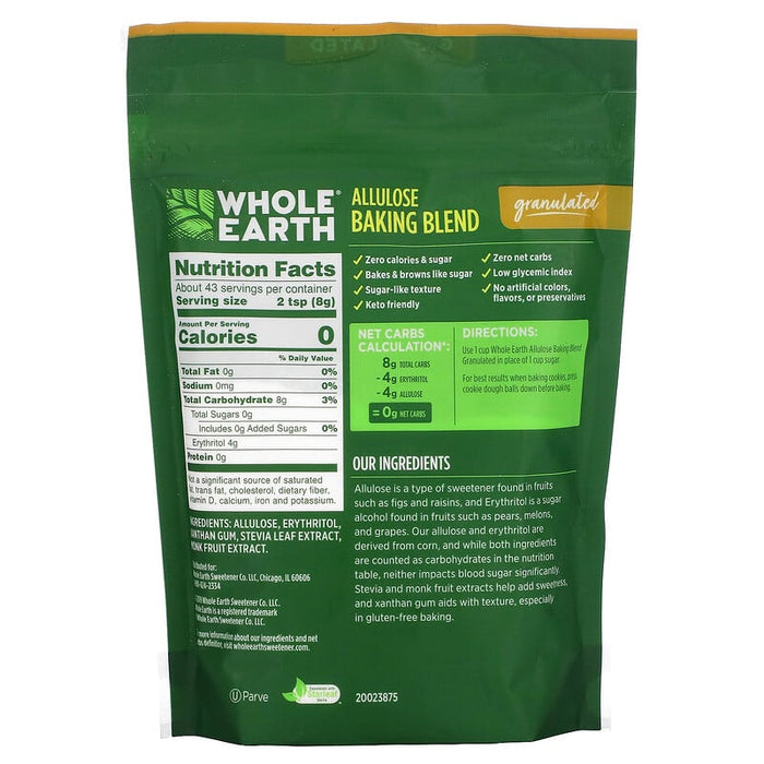 Whole Earth, Allulose Baking Blend, Granulated, 12 oz (340 g)