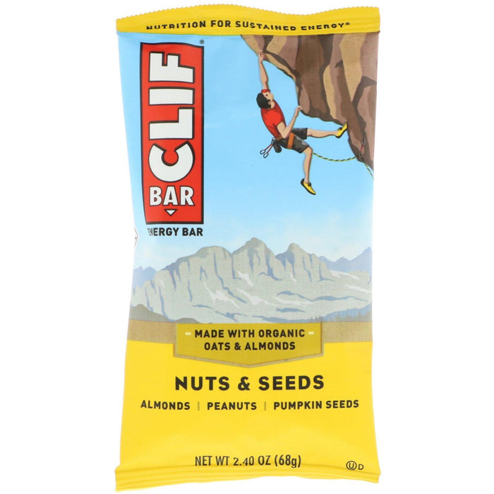 Clif Bar, Energy Bar, Nuts & Seeds, 12 Bars, 2.40 oz (68 g) Each - HealthCentralUSA