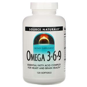 Source Naturals, Omega 3-6-9, 120 Softgels - HealthCentralUSA