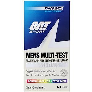 GAT, Mens Multi + Test, 60 Tablets - HealthCentralUSA