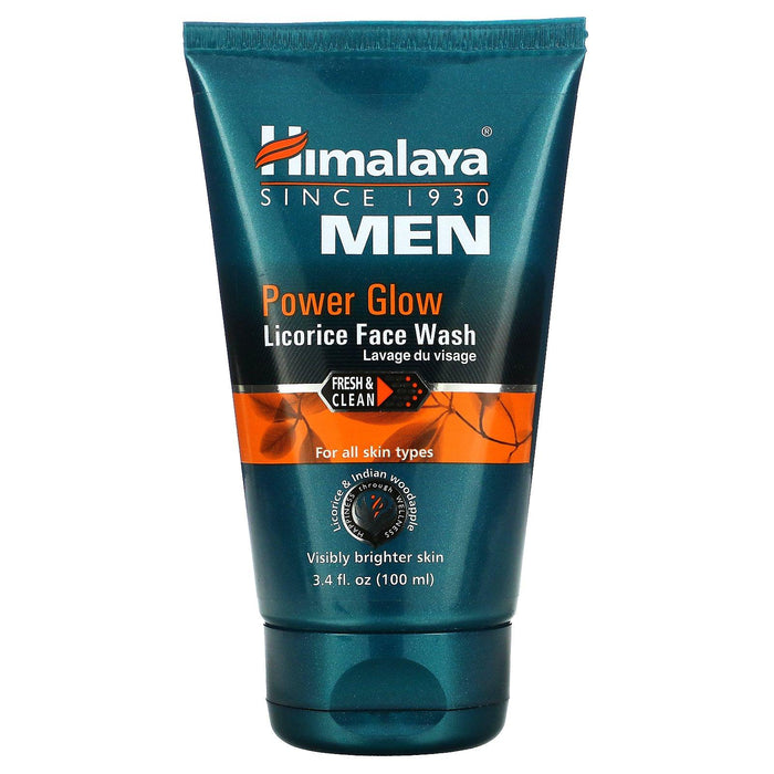 Himalaya, Men, Power Glow, Licorice Face Wash, 3.4 fl oz (100 ml) - HealthCentralUSA