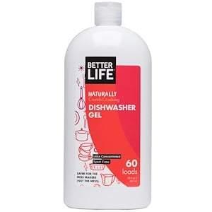 Better Life, Naturally Crumb-Crushing Dishwasher Gel, Fragrance Free, 60 Loads, 30 oz (887 ml) - HealthCentralUSA