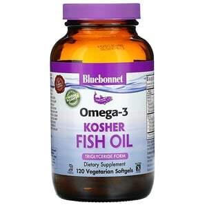 Bluebonnet Nutrition, Omega-3 Kosher Fish Oil, 120 Vegetarian Softgels - HealthCentralUSA