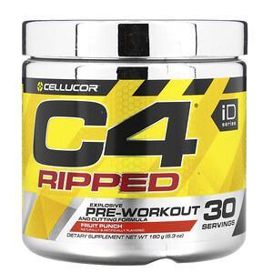 Cellucor, C4 Ripped, Pre-Workout, Fruit Punch, 6.34 oz (180 g) - HealthCentralUSA