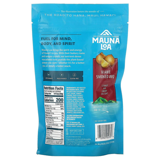 Mauna Loa, Dry Roasted Macadamias, Kiawe Smoked BBQ, 8 oz (226 g) - HealthCentralUSA