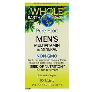 Natural Factors, Whole Earth & Sea, Men's Multivitamin & Mineral, 60 Tablets - HealthCentralUSA