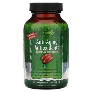 Irwin Naturals, Anti-Aging Antioxidants, 60 Liquid Soft-Gels - HealthCentralUSA