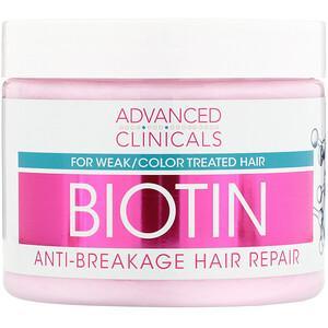 Advanced Clinicals, Biotin, Anti-Breakage Hair Repair, 12 fl oz (355 ml) - HealthCentralUSA