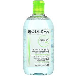 Bioderma, Sebium, Purifying Cleansing Micelle Solution, 16.7 fl oz (500 ml) - HealthCentralUSA