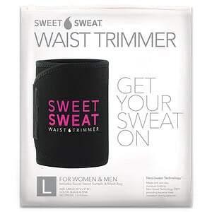Sports Research, Sweet Sweat Waist Trimmer, Large, Black & Pink, 1 Belt - HealthCentralUSA