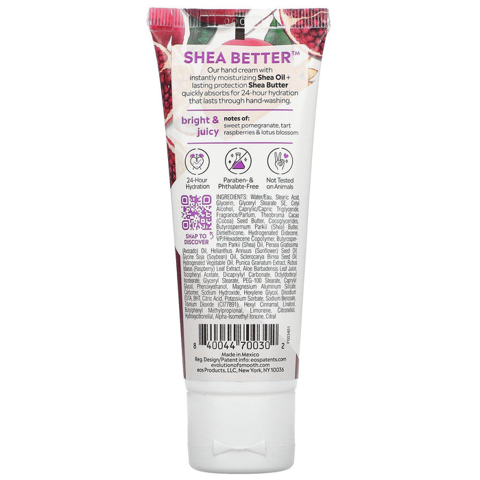 EOS, Shea Better, Hand Cream, Pomegranate Raspberry, 2.5 fl oz (74 ml) - HealthCentralUSA